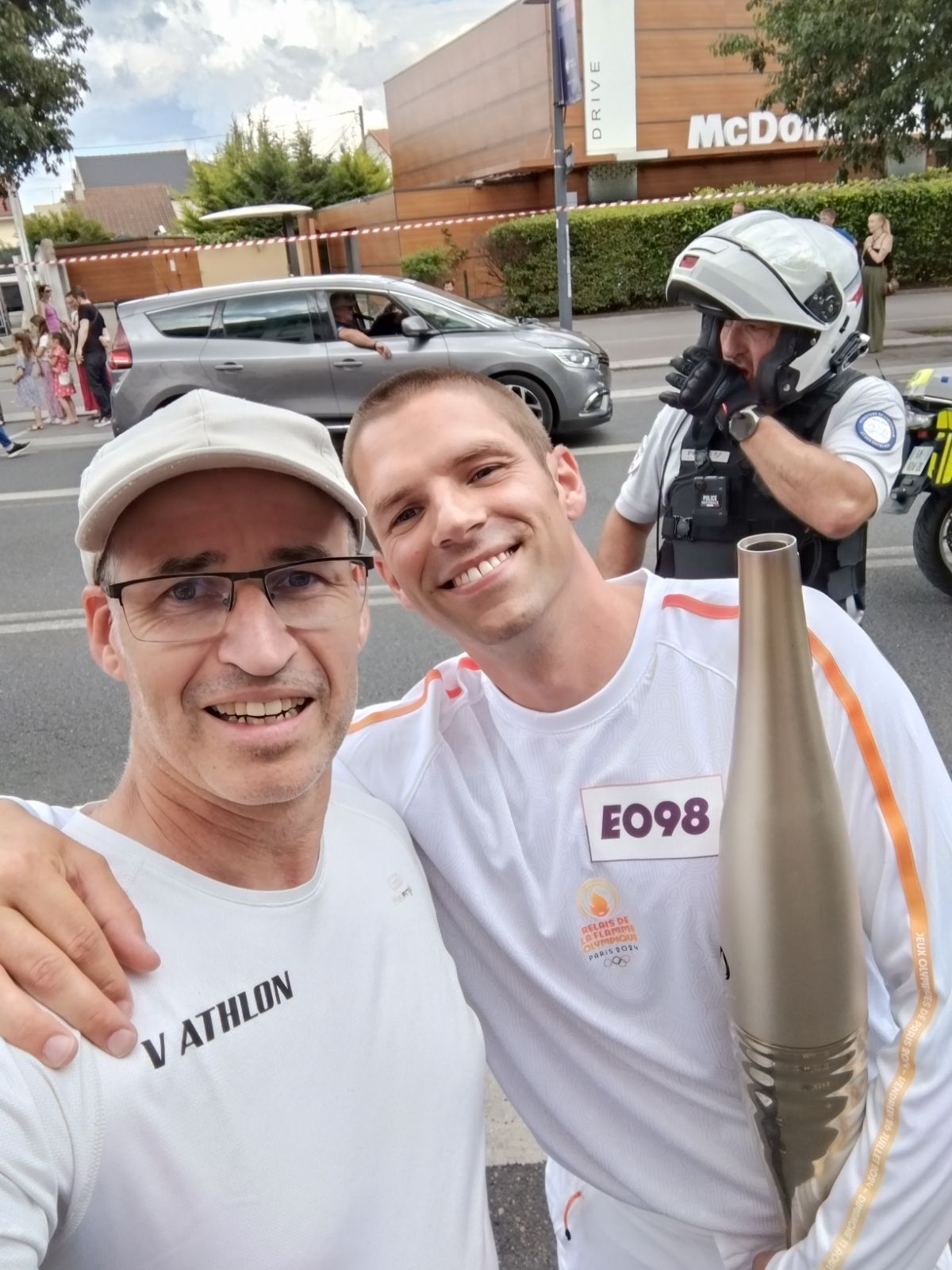 Le V ATHLON aux côtés de la flamme olympique
