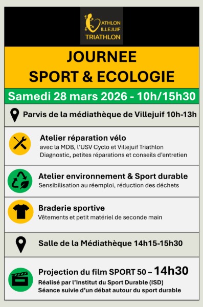 A ne pas manquer : journée Sport et Ecologie le 28 mars à Villejuif