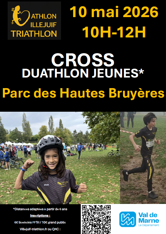 Podium du Duathlon Jeunes 2026 au Parc des Hautes-Bruyères